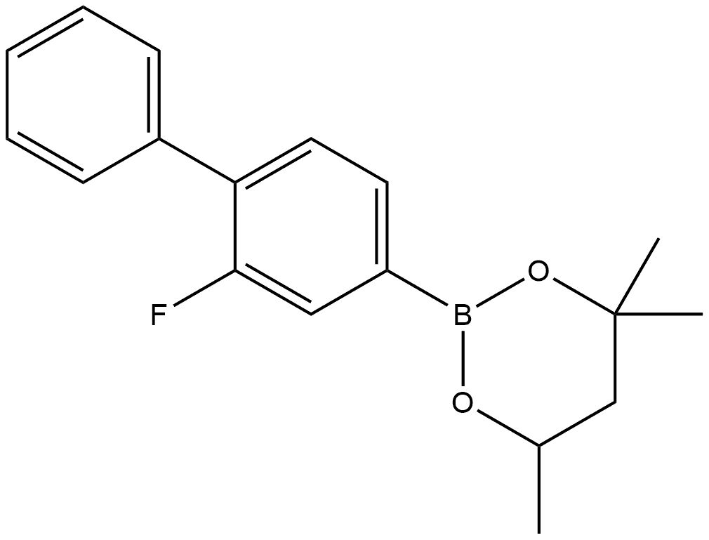 2-(2-Fluoro[1,1'-biphenyl]-4-yl)-4,4,6-trimethyl-1,3,2-dioxaborinane Structure