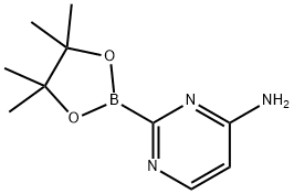 4-Pyrimidinamine, 2-(4,4,5,5-tetramethyl-1,3,2-dioxaborolan-2-yl)- Structure