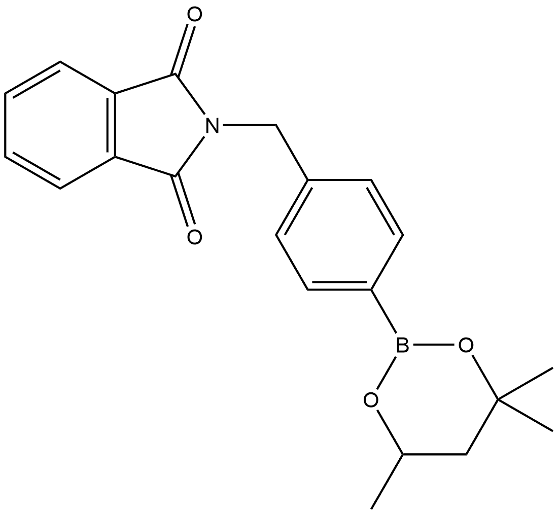 2-[[4-(4,4,6-Trimethyl-1,3,2-dioxaborinan-2-yl)phenyl]methyl]-1H-isoindole-1,... Structure