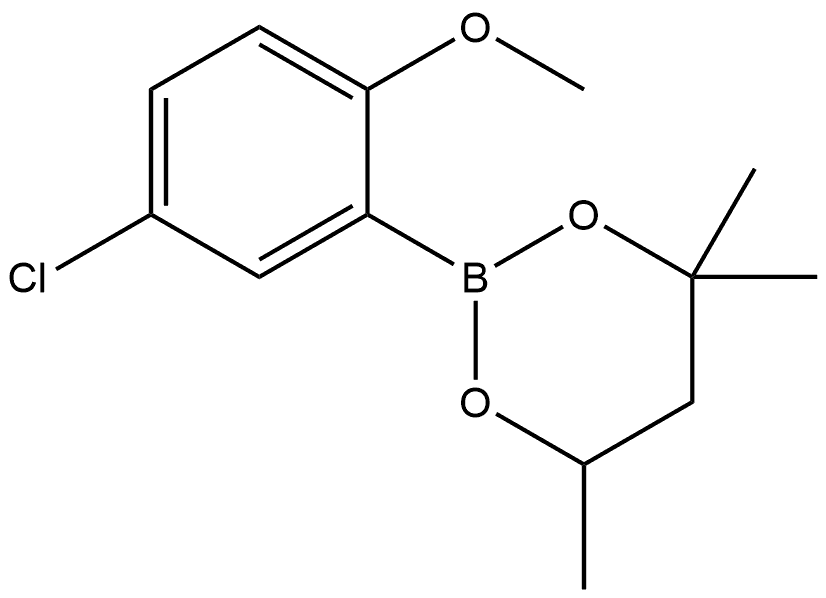 2-(5-Chloro-2-methoxyphenyl)-4,4,6-trimethyl-1,3,2-dioxaborinane Structure