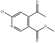 3-Pyridinecarboxylic acid, 4-acetyl-6-chloro-, methyl ester Structure