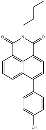 1H-Benz[de]isoquinoline-1,3(2H)-dione, 2-butyl-6-(4-hydroxyphenyl)- Structure