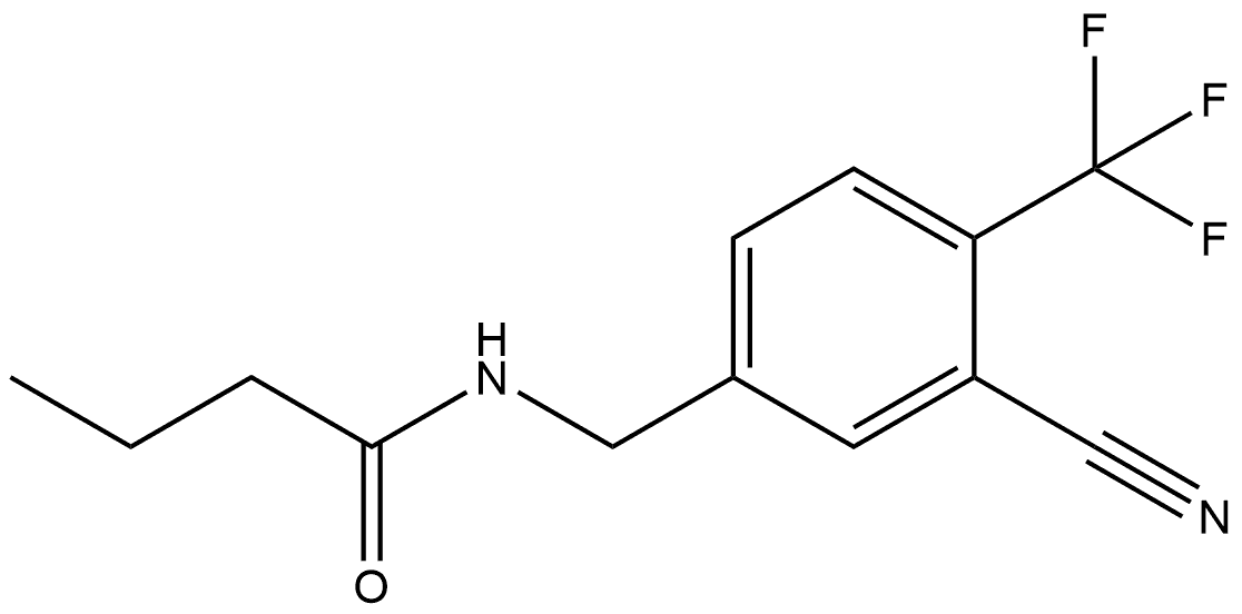 N-[[3-Cyano-4-(trifluoromethyl)phenyl]methyl]butanamide Structure