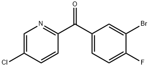 (3-bromo-4-fluorophenyl)(5-chloropyridin-2-yl)methanone Structure