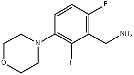 Benzenemethanamine, 2,6-difluoro-3-(4-morpholinyl)- Structure