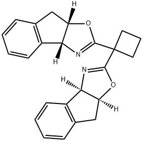 (3aR,3'aR,8aS,8'aS)-2,2'-Cyclobutylidenebis[3a,8a-dihydro-8H-indeno[1,2-d]oxazole] Structure