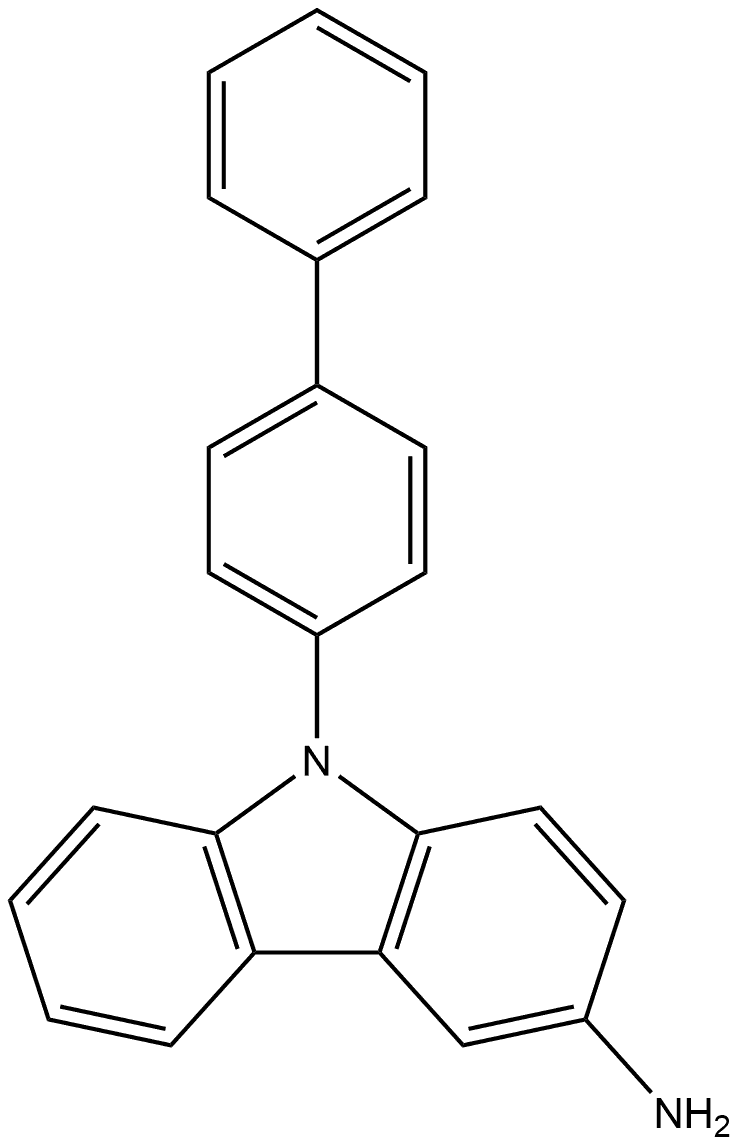 9H-Carbazol-3-amine, 9-[1,1'-biphenyl]-4-yl- 구조식 이미지