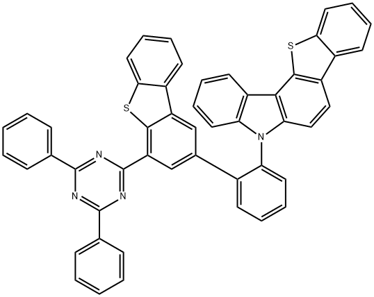 5H-[1]Benzothieno[3,2-c]carbazole, 5-[2-[4-(4,6-diphenyl-1,3,5-triazin-2-yl)-2-dibenzothienyl]phenyl]- Structure