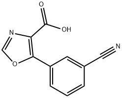 5-(3-cyanophenyl)-1,3-oxazole-4-carboxylic acid Structure