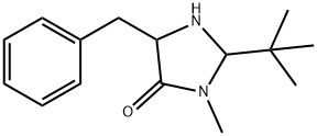 4-Imidazolidinone, 2-(1,1-dimethylethyl)-3-methyl-5-(phenylmethyl)- Structure