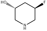 3-Piperidinol, 5-fluoro-, (3R,5R)- Structure