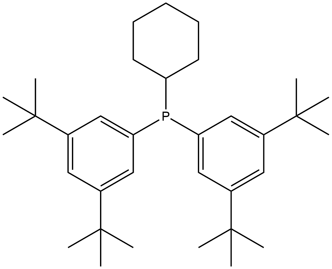 Bis(3,5-di-tert-butylphenyl)cyclohexylphosphine 구조식 이미지