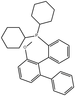 (R)-dicyclohexyl(6'-methoxy-[1,1':2',1''-terphenyl]-2-yl)phosphane Structure