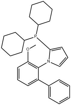 2-(dicyclohexylphosphanyl)-1-(3-methoxy-[1,1'-biphenyl]-2-yl)-1H-pyrrole Structure