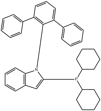 1-([1,1':3',1''-terphenyl]-2'-yl)-2-(dicyclohexylphosphanyl)-1H-indole Structure