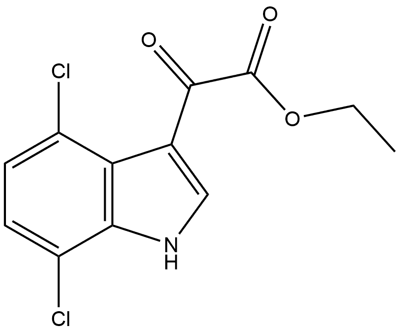 Ethyl 2-(4,7-Dichloro-3-indolyl)-2-oxoacetate Structure