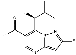 2-Fluoro-7-(1-methoxy-2-methylpropyl)pyrazolo[1,5-a]pyrimidine-6-carboxylic acid Structure