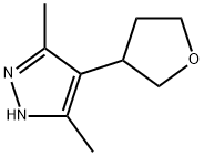 1H-Pyrazole, 3,5-dimethyl-4-(tetrahydro-3-furanyl)- Structure