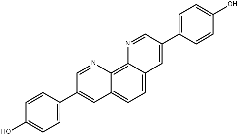 Phenol, 4,4'-(1,10-phenanthroline-3,8-diyl)bis- Structure