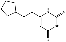 4(1H)-Pyrimidinone, 6-(2-cyclopentylethyl)-2,3-dihydro-2-thioxo- Structure