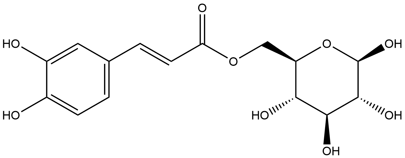 6-O-(E)-Caffeoylglucopyranose Structure