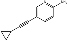 2-Pyridinamine, 5-(2-cyclopropylethynyl)- 구조식 이미지