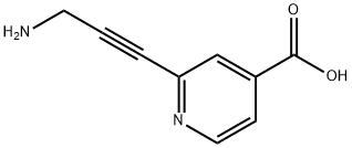 4-Pyridinecarboxylic acid, 2-(3-amino-1-propyn-1-yl)- Structure