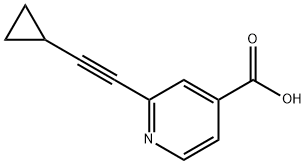 4-Pyridinecarboxylic acid, 2-(2-cyclopropylethynyl)- Structure