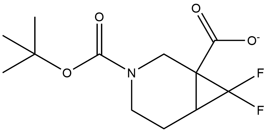 3-(tert-butoxycarbonyl)-7,7-difluoro-3-azabicyclo[4.1.0]heptane-1-carboxylic acid Structure