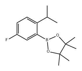 1,3,2-Dioxaborolane, 2-[5-fluoro-2-(1-methylethyl)phenyl]-4,4,5,5-tetramethyl- Structure