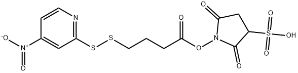 1-((4-((4-nitropyridin-2-yl)disulfanyl)butanoyl)oxy)-2,5-dioxopyrrolidine-3-sulfonic acid Structure