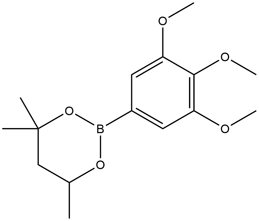 4,4,6-Trimethyl-2-(3,4,5-trimethoxyphenyl)-1,3,2-dioxaborinane Structure