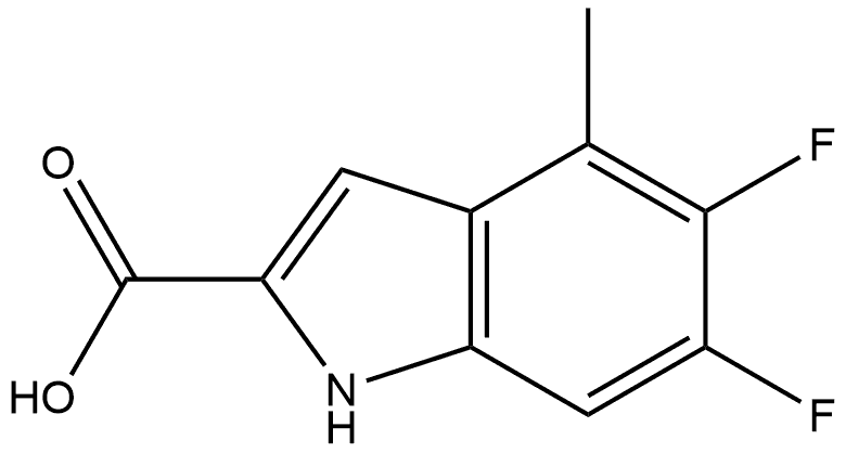 5,6-Difluoro-4-methylindole-2-carboxylic Acid Structure