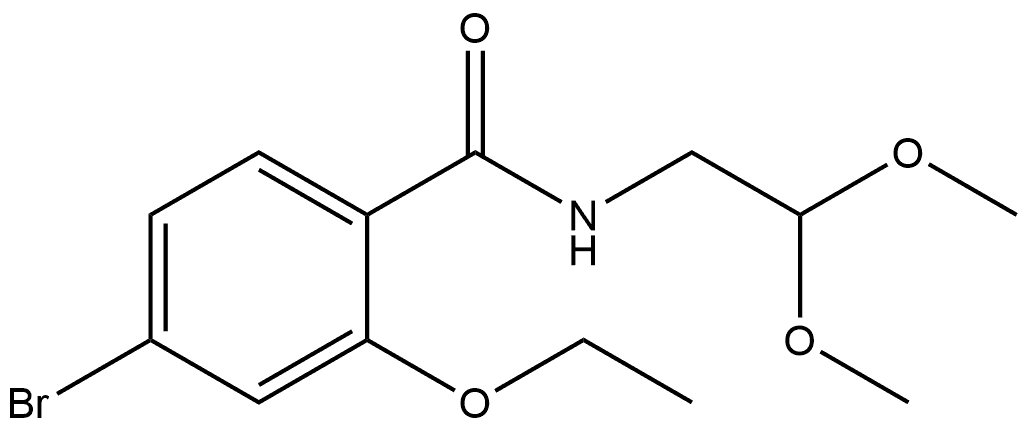 4-Bromo-N-(2,2-dimethoxyethyl)-2-ethoxybenzamide Structure