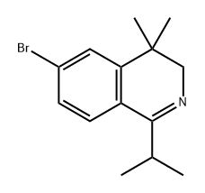 Isoquinoline, 6-bromo-3,4-dihydro-4,4-dimethyl-1-(1-methylethyl)- Structure