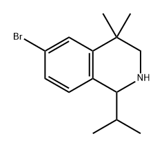 Isoquinoline, 6-bromo-1,2,3,4-tetrahydro-4,4-dimethyl-1-(1-methylethyl)- Structure