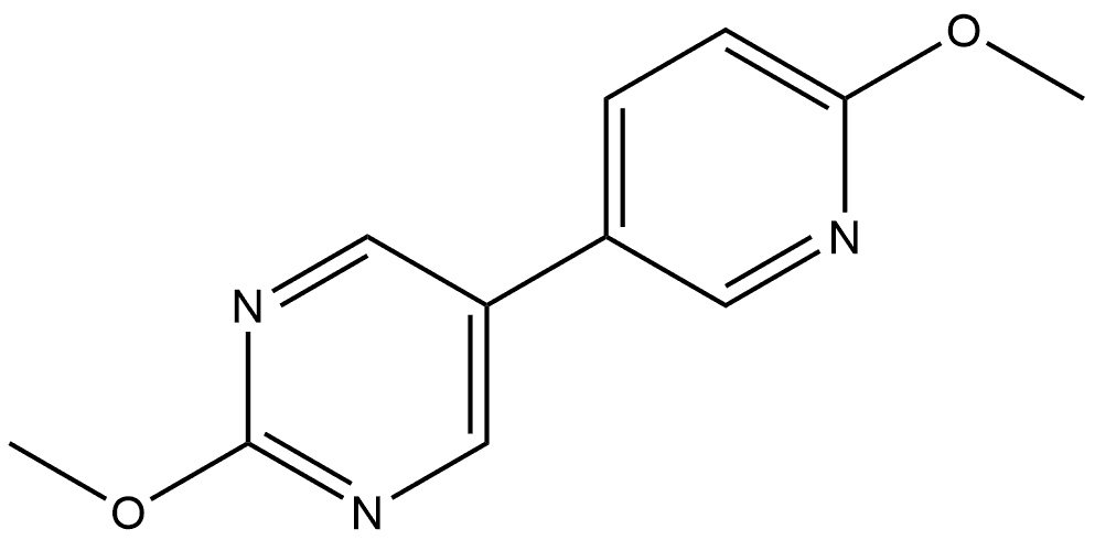 2-Methoxy-5-(6-methoxy-3-pyridinyl)pyrimidine Structure