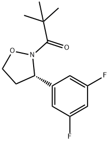 1-Propanone, 1-[(3S)-3-(3,5-difluorophenyl)-2-isoxazolidinyl]-2,2-dimethyl- 구조식 이미지