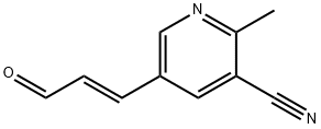 3-Pyridinecarbonitrile, 2-methyl-5-[(1E)-3-oxo-1-propen-1-yl]- 구조식 이미지