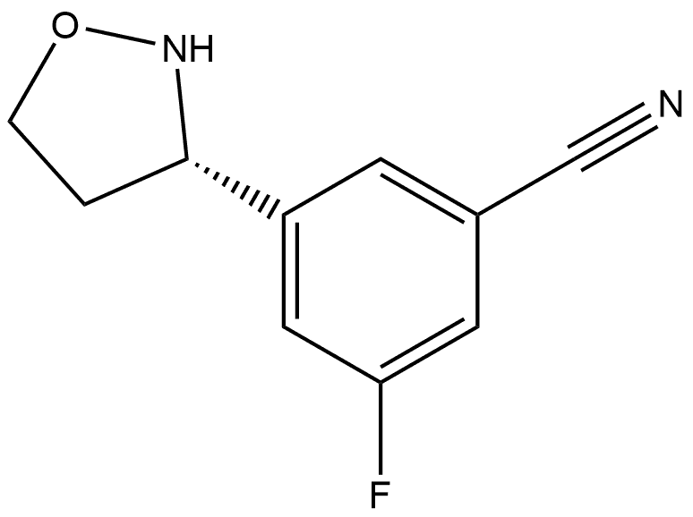 3-Fluoro-5-(3S)-3-isoxazolidinylbenzonitrile 구조식 이미지