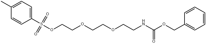 Carbamic acid, N-[2-[2-[2-[[(4-methylphenyl)sulfonyl]oxy]ethoxy]ethoxy]ethyl]-, phenylmethyl ester 구조식 이미지