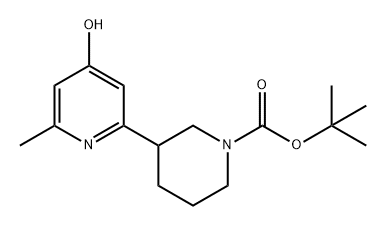 1-Piperidinecarboxylic acid, 3-(4-hydroxy-6-methyl-2-pyridinyl)-, 1,1-dimethylethyl ester Structure