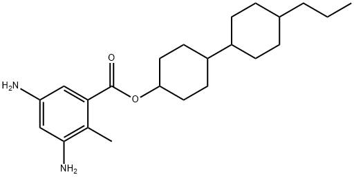 Benzoic acid, 3,5-diamino-2-methyl-, 4'-propyl[1,1'-bicyclohexyl]-4-yl ester Structure