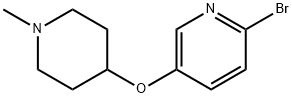 Pyridine, 2-bromo-5-[(1-methyl-4-piperidinyl)oxy]- Structure