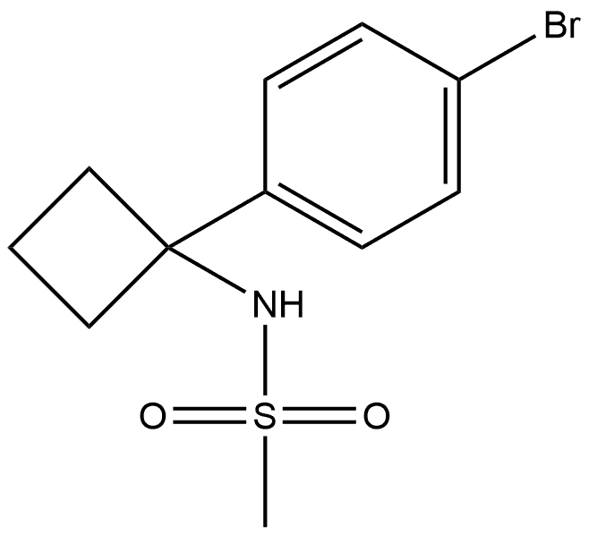 N-1-(4-Bromophenyl)cyclobutylmethanesulfonamide Structure