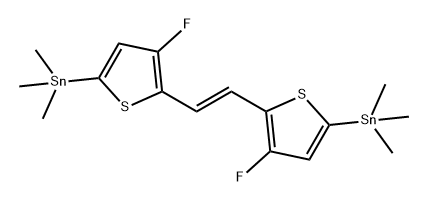 Stannane, 1,1'-[(1E)-1,2-ethenediylbis(4-fluoro-5,2-thiophenediyl)]bis[1,1,1-trimethyl- 구조식 이미지