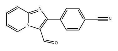 Benzonitrile, 4-(3-formylimidazo[1,2-a]pyridin-2-yl)- 구조식 이미지