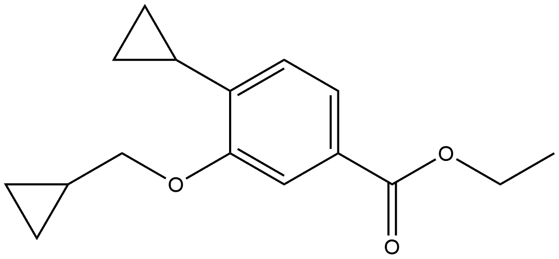 Ethyl 4-cyclopropyl-3-(cyclopropylmethoxy)benzoate Structure