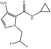 1H-?Pyrazole-?5-?carboxamide, 4-?amino-?N-?cyclopropyl-?1-?(2,?2-?difluoroethyl)?- 구조식 이미지