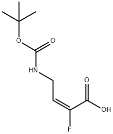 2-Butenoic acid, 4-[[(1,1-dimethylethoxy)carbonyl]amino]-2-fluoro-, (2E)- 구조식 이미지